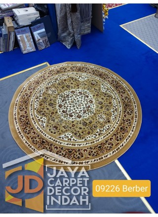 Permadani New Kashan Bulat 09226 BERBER ukuran 160 x 160 cm